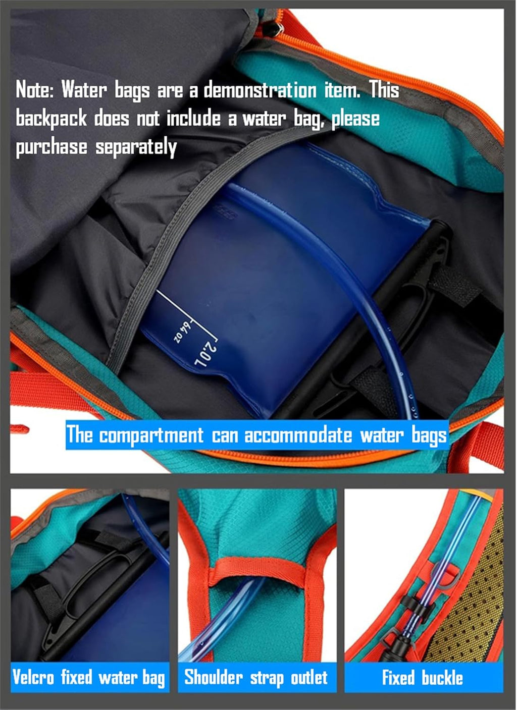 Lightweight Cycling Hydration Backpack,Large Capacity Pack for Travel,Hiking,Climbing,Skiing,Running Daypack for Men Women (Orange)