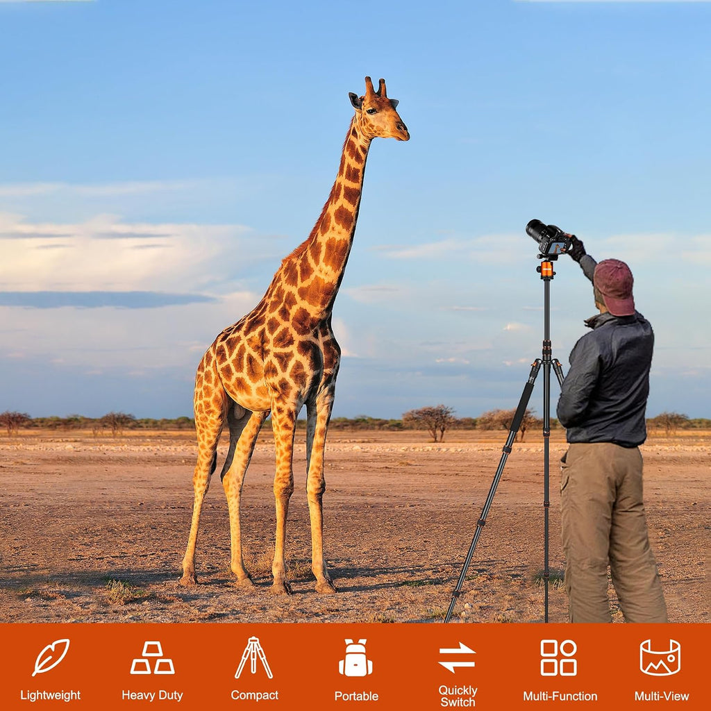 80/85 inches Heavy Duty Tripod for Camera Phone, 85" Camera Tripod Monopod