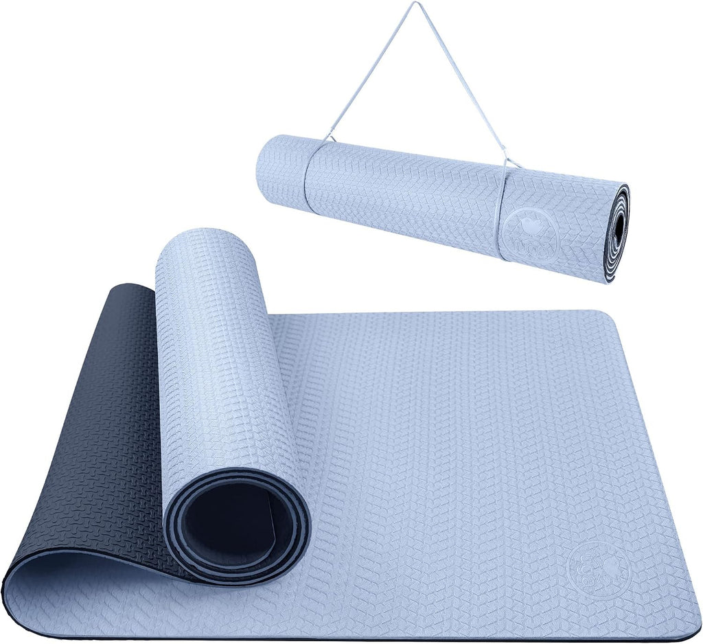 IUGA Yoga Mat Thick Non Slip Anti-tear Pilates Mat Eco Friendly Hot Yoga Mats for Workout & Exercise(72"x 24"x 6mm)