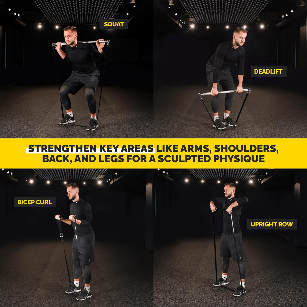 Long Resistance Bands Set, 5 Pull Up Assistance Bands for Working Out