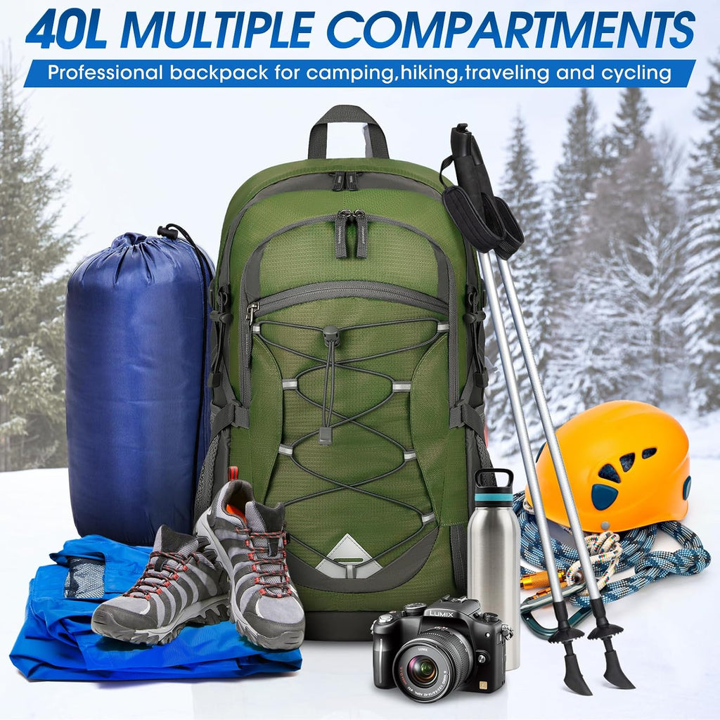 IGOLUMON Hiking Backpack 40L Packable Lightweight Camping Daypack Men Women