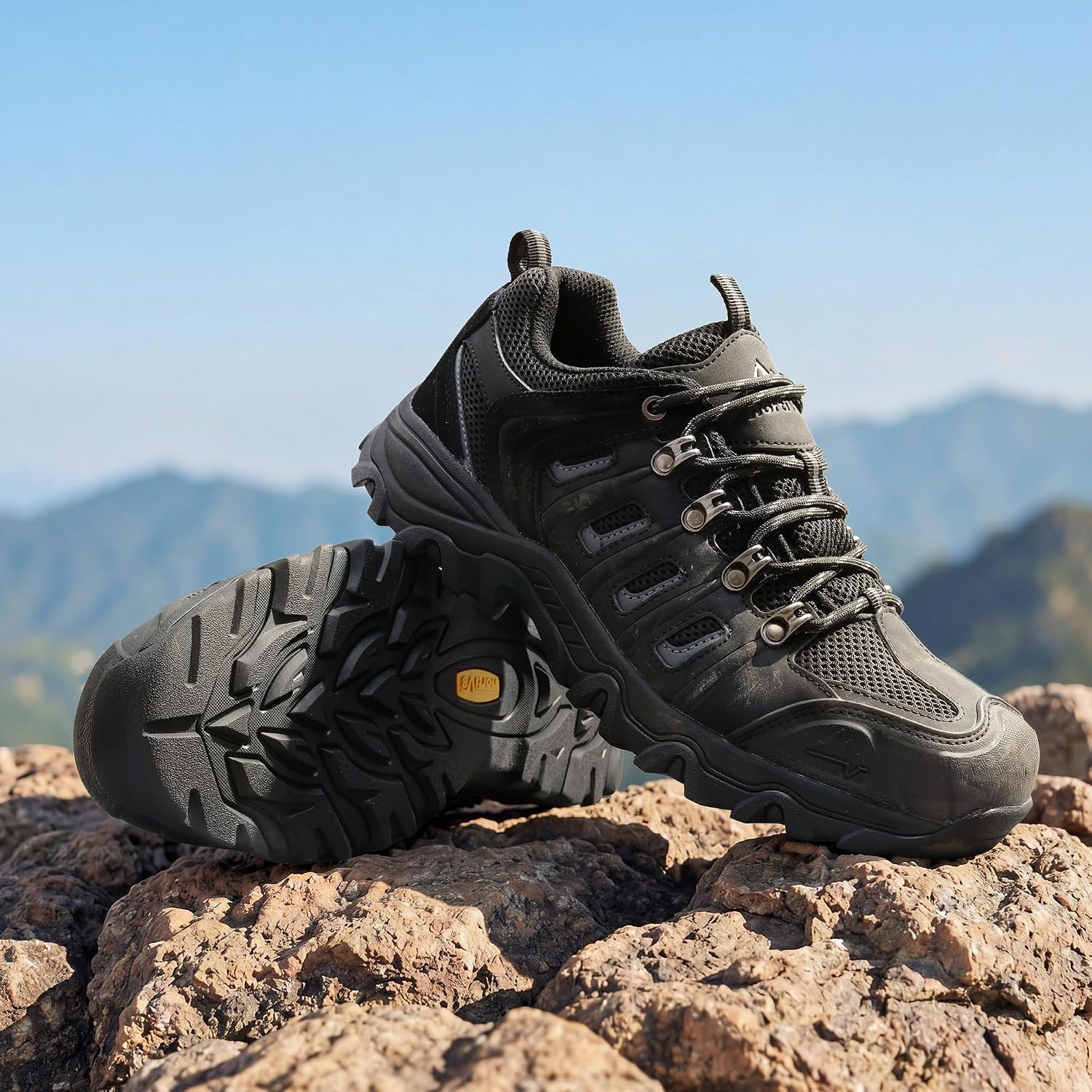 NORTIV 8 Men's Waterproof Hiking Shoes Leather