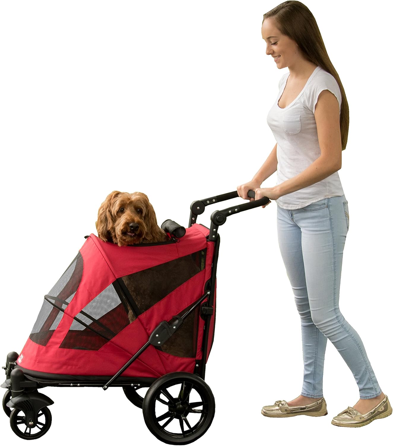 Pet Gear No-Zip Excursion Pet Stroller, Dark Platinum
