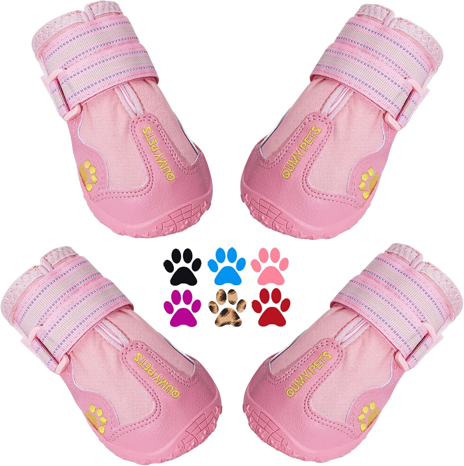 QUMY Dog Shoes for Hot Pavement, Dog Snow Boots & Paw Protectors for Winter