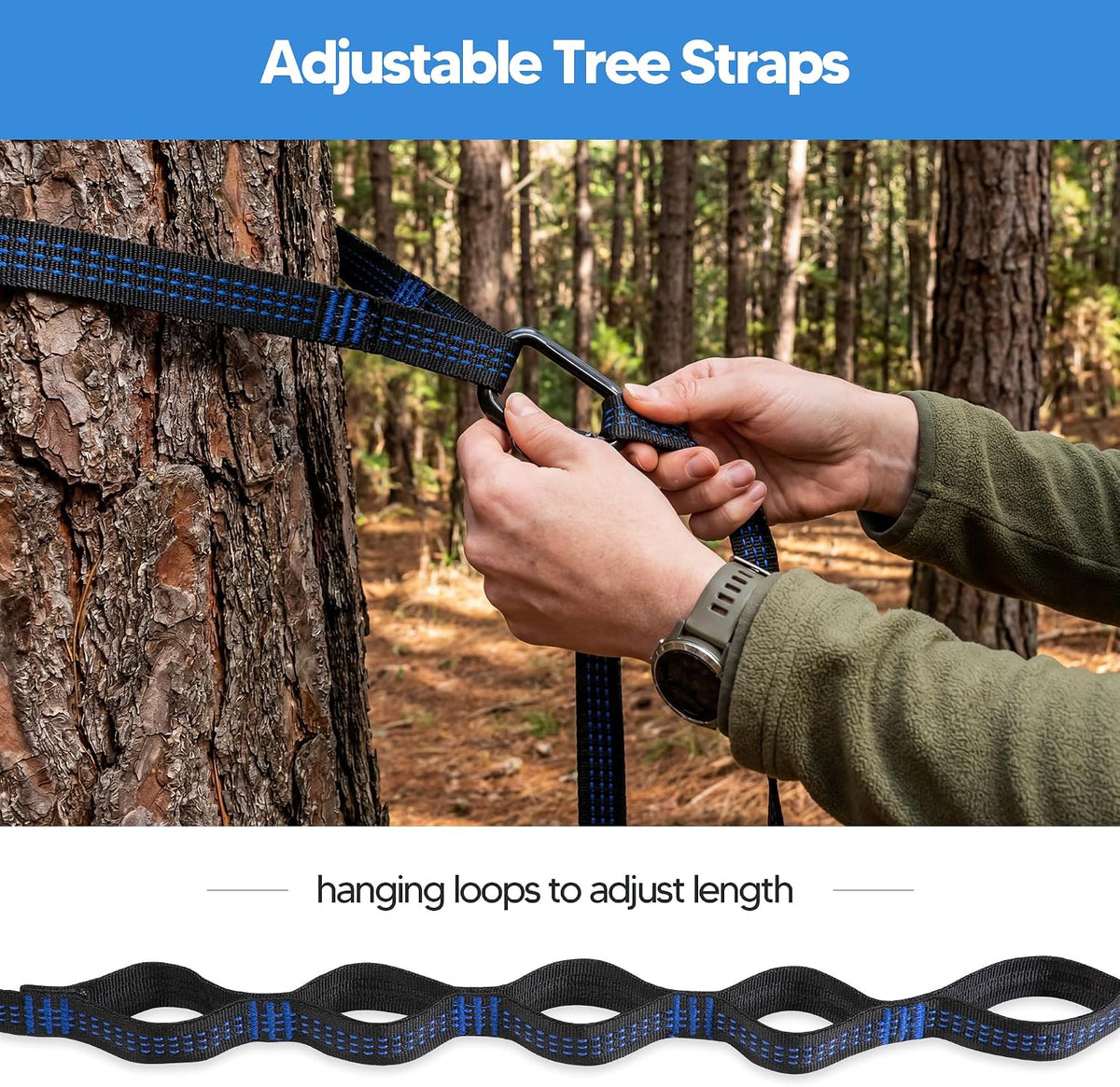 SUNCREAT Hammocks Camping Hammock, Travel Hammock Lightweight Portable, Blue