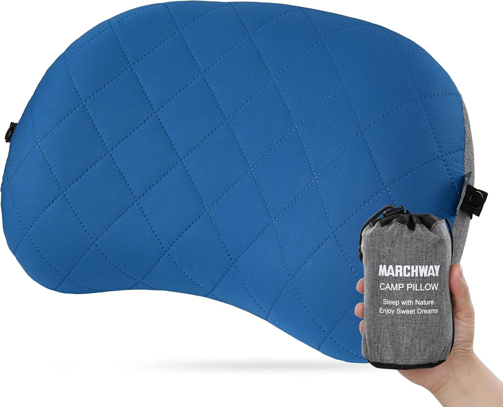 MARCHWAY Ultralight Compact Inflatable Camping Pillow with Washable Cover
