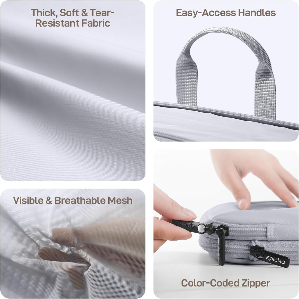 EPICKA TripCozy Compression Packing Cubes, 4 Set, Grey