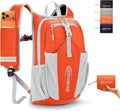 CROSS GEAR 16L Foldable Hiking Backpack, RFID Protection, Lightweight Waterproof Daypack, Packable Backpacks for Women Men, Small Hiking Daypack for Camping Travel Outdoor, Orange