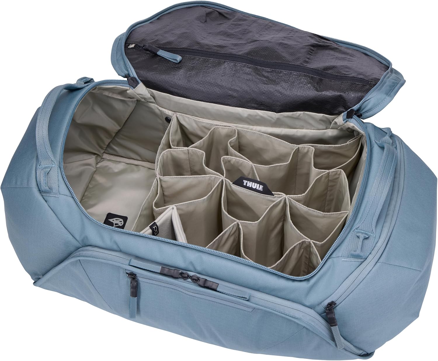 Thule RoundTrip 80L Duffel - Storage compartments to Organize and Protect Gear - Boot Bag for ski and Snowboard Travel - Soft Pocket for Goggles and Helmet - Dry Bag Included