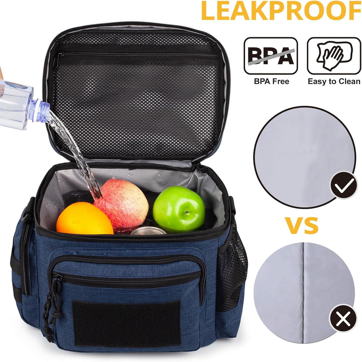 Lunch Box for Men, 12L Leakproof Tactical Lunch Bag Large Cooler for work