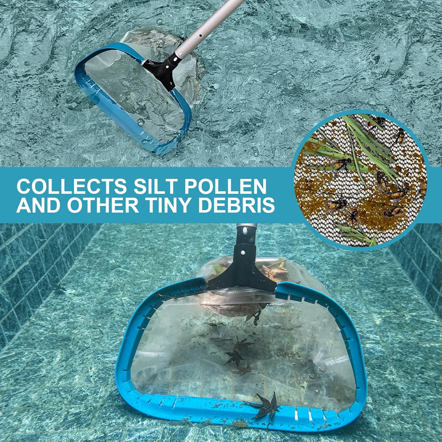 Pool Net - Professional 20" Swimming Pool Leaf Skimmer Rake (No Pole)