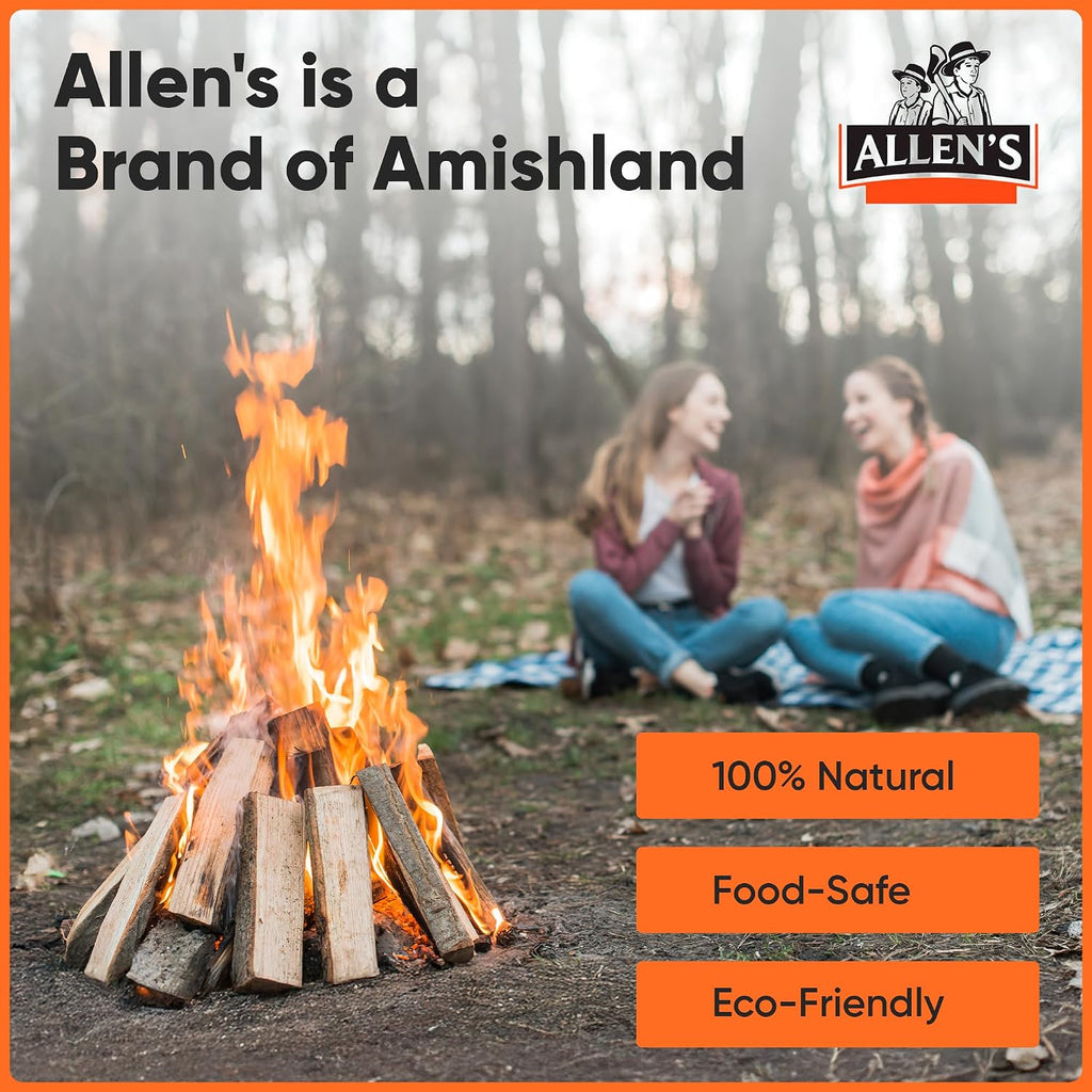 Allen's Wood Fire Starter Cups – Natural Wax & Wood Chip Firestarters for Campfires, Fire Sticks for Fireplace, Grilling & BBQ – 15 Min Burn – Clean Fire Start – Great for Travel & Hunting