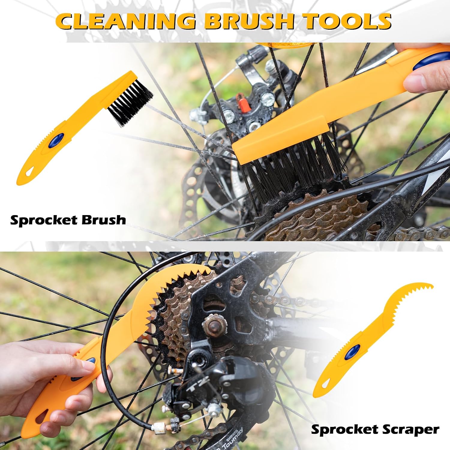 focopot Bike Cleaning Kit with 25 oz Bike Cleaner,10 Gear Floss,Toolbox
