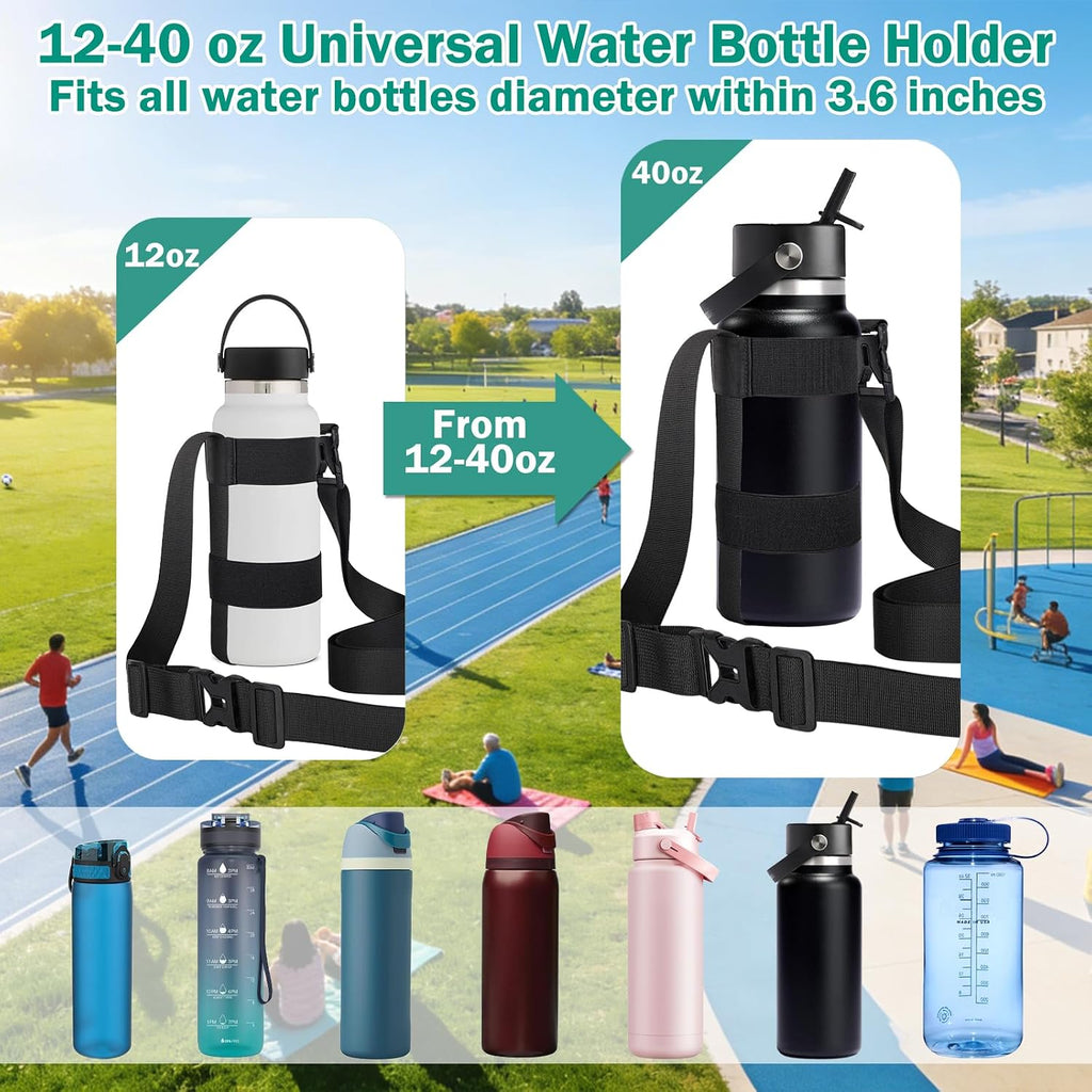 HEYSKAY Water Bottle Holder with Strap Adjustable Water Bottle Sling Strap
