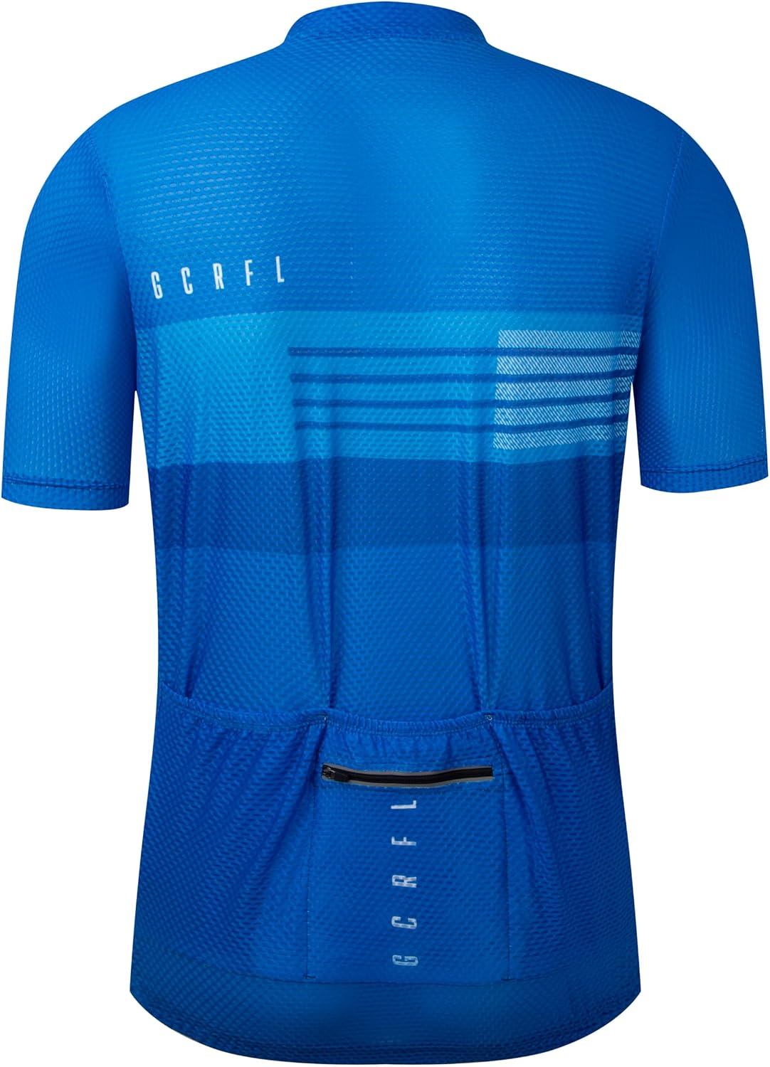 GCRFL Men's Cycling Jersey with 3+1 Zipper Pockets Short Sleeves Biking Bike Jersey Cycling Shirt Breathable Mesh Fabric