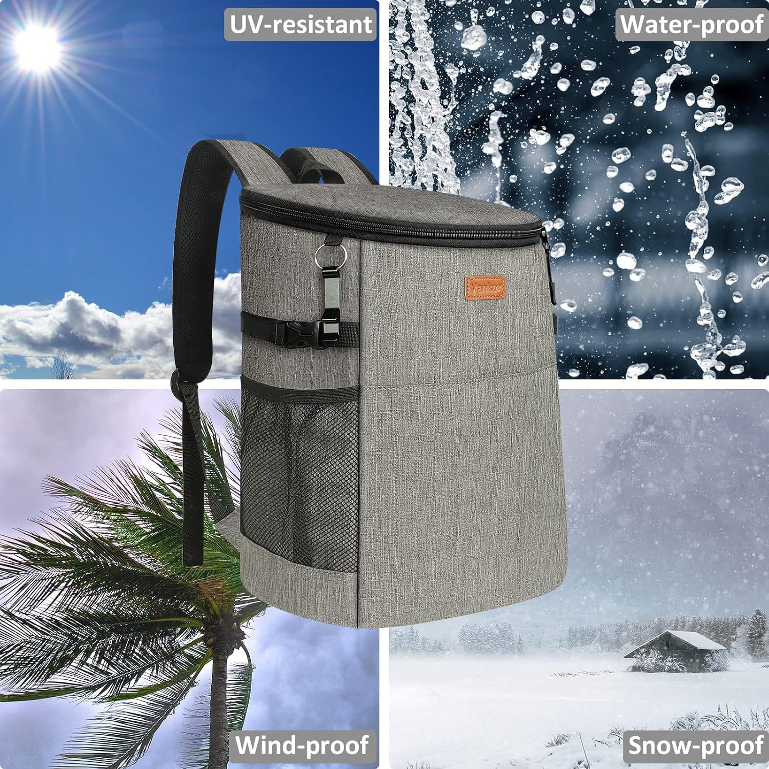 Vankor Camping Cooler Backpack Insulated Waterproof