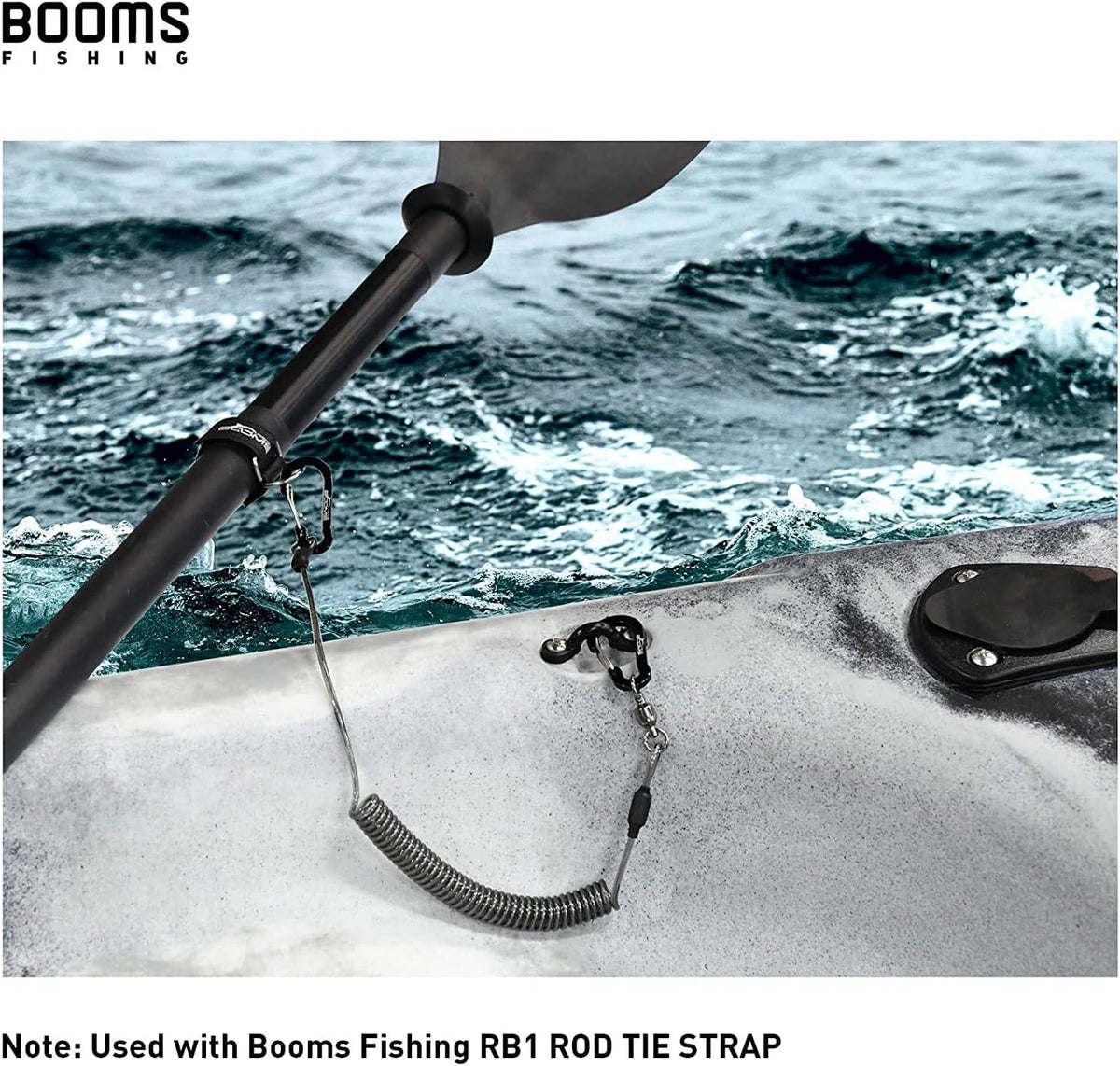 Booms Fishing T02 Fishing Pole Tether, Kayak Paddle Leash, Paddle Board Fishing Accessories, Heavy Duty Fishing Lanyard for Fishing Tools/Rods/Paddles