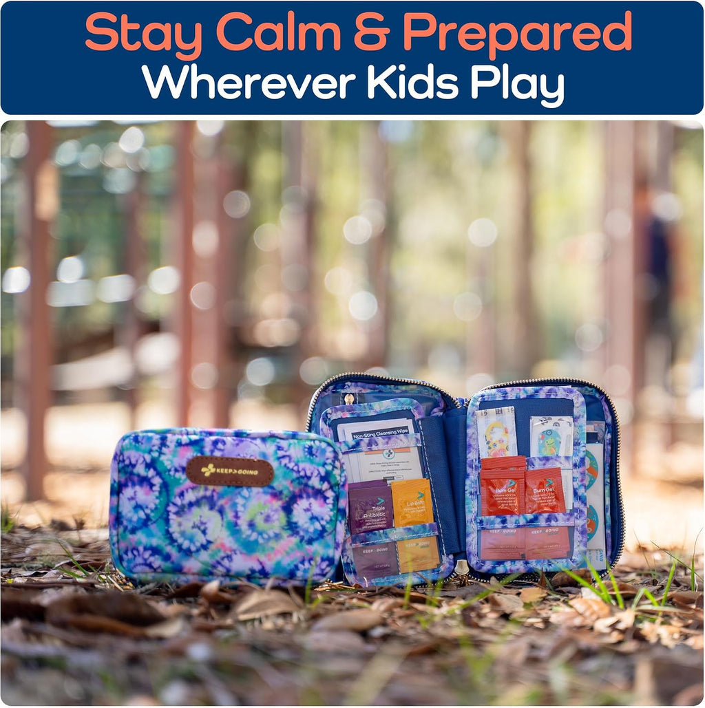 KeepGoing Travel First Aid Kit for Kids, 130 Pc. TSA-Approved Travel Size