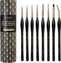 ARTEGRIA Detail Paint Brush Set, 8 Extra Fine Tip Miniature Brushes