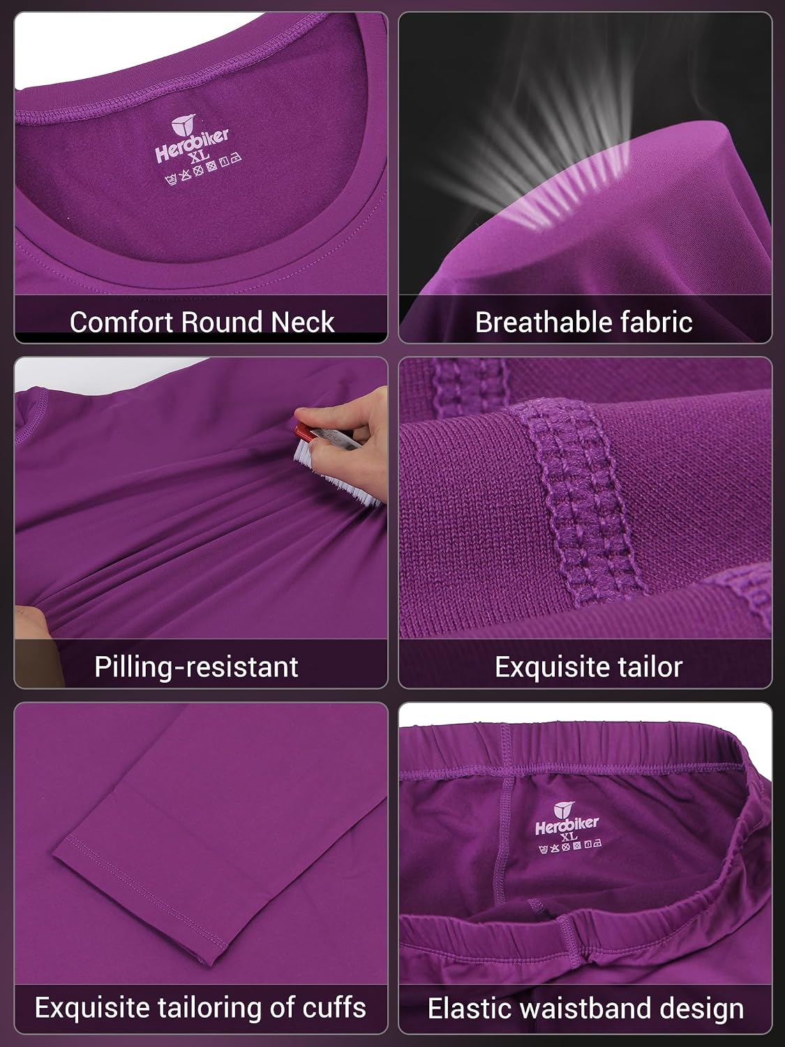 Women's Thermal Underwear Base Layer with Fleece Lined Winter Cold Weather