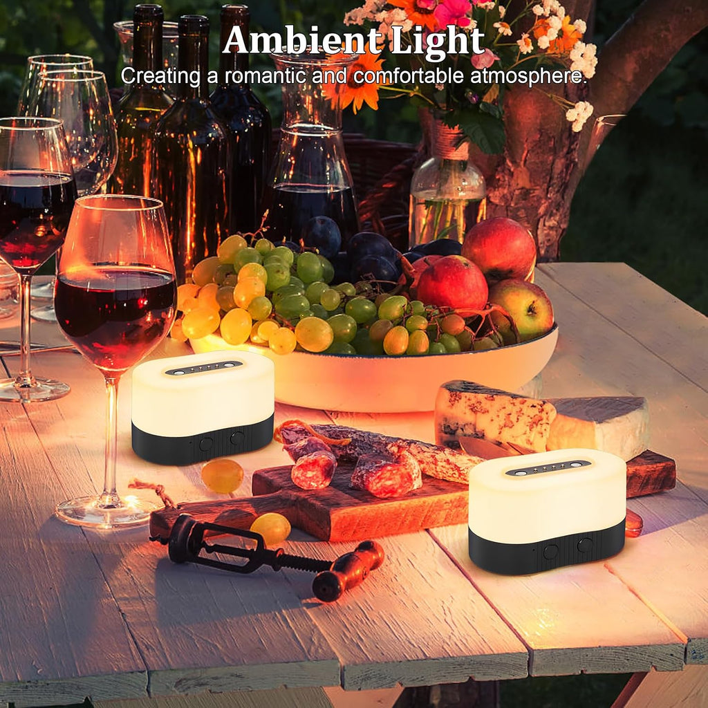 TRELC Portable Night Light Cordless Rechargeable, Innovative Magnetic Split Night Lamp & 6000mA Power Bank 2-in-1, Christmas Atmosphere Light, 11 Colors Mini Mood Lights for Bedroom, Bar, Party