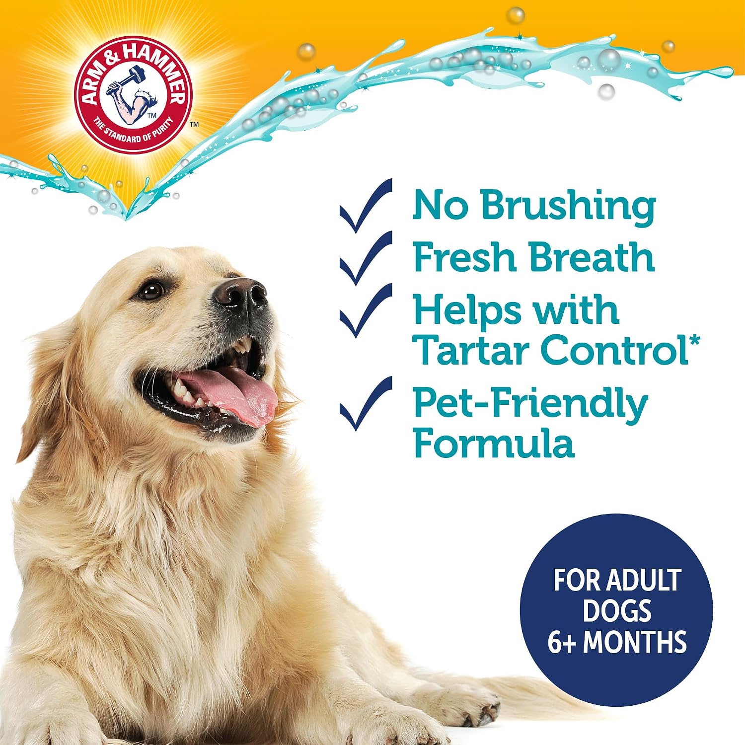Arm & Hammer Complete Care Dog Dental Water Additive, 16 Fl Oz, 3-Pack