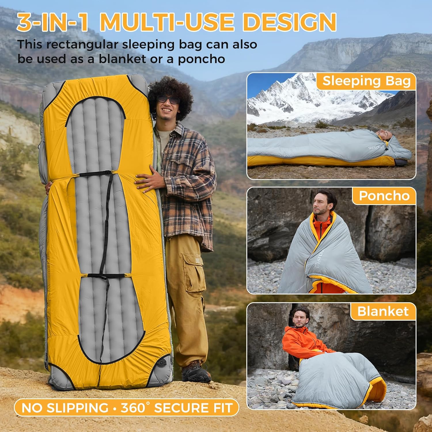 ATEPA Down Sleeping Bag, 650FP / 700FP Recycled, 3-Season
