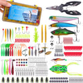 140/234PCS Fishing Lures Kit with Pliers, Fishing Gear Tackle Box Included Tackles, Bionic Baits,Spoon, Hooks, Weights Freshwater, Saltwater and Accessories for Men Women Kids