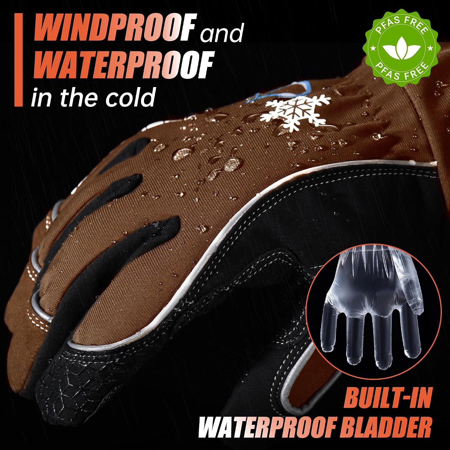 HANDLANDY Winter Work Gloves, 3M Thinsulate Waterproof Insulated Glove for Men Women