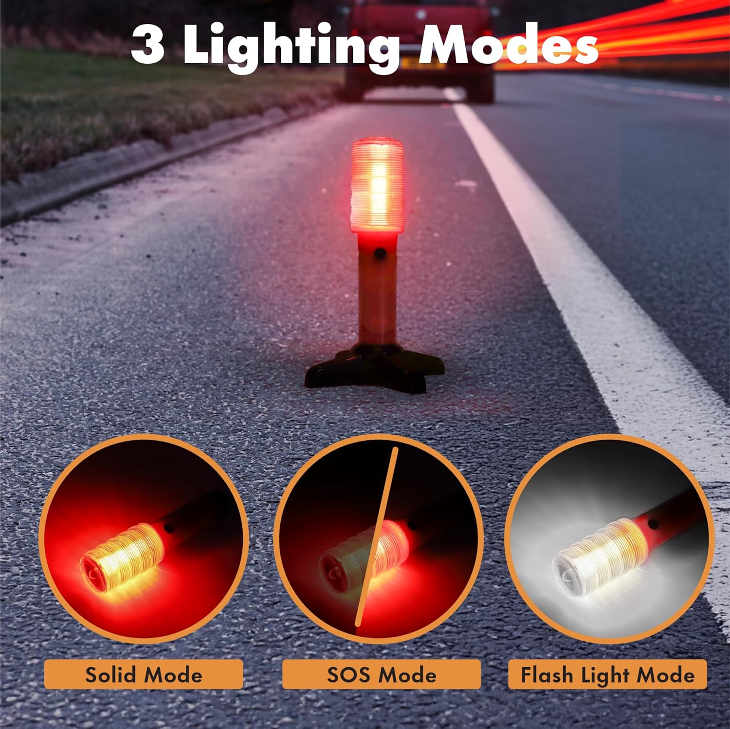 Twinkle Star LED Safety Strobe Road Warning Light, Set of 4