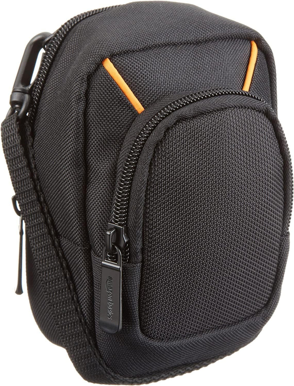 Amazon Basics Large Point and Shoot Padded Camera Case with Adjustable Shoulder Strap, Belt Loop, Interior Dimension 5.2 x 3.2 x 1 inches, Black
