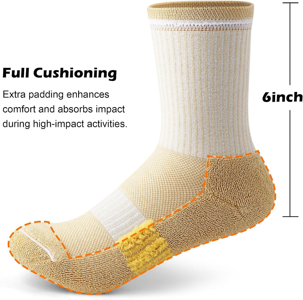 Gonii Women Athletic Cushioned Crew Socks 5 Pairs
