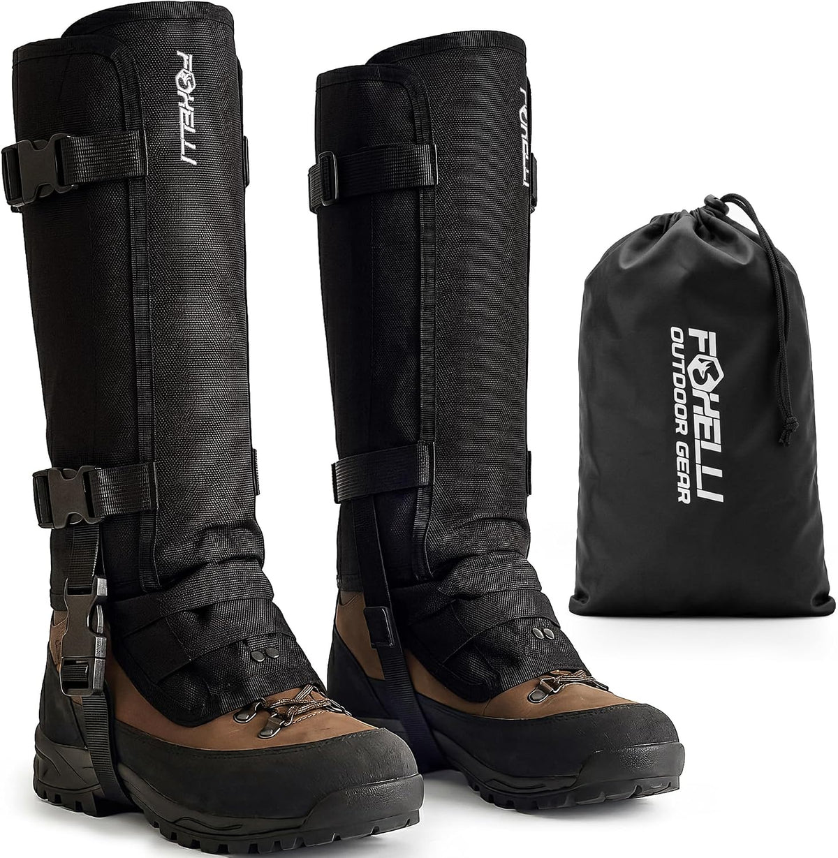 Foxelli Snake Gaiters for Men & Women, Durable Snake Protection Leg Guards