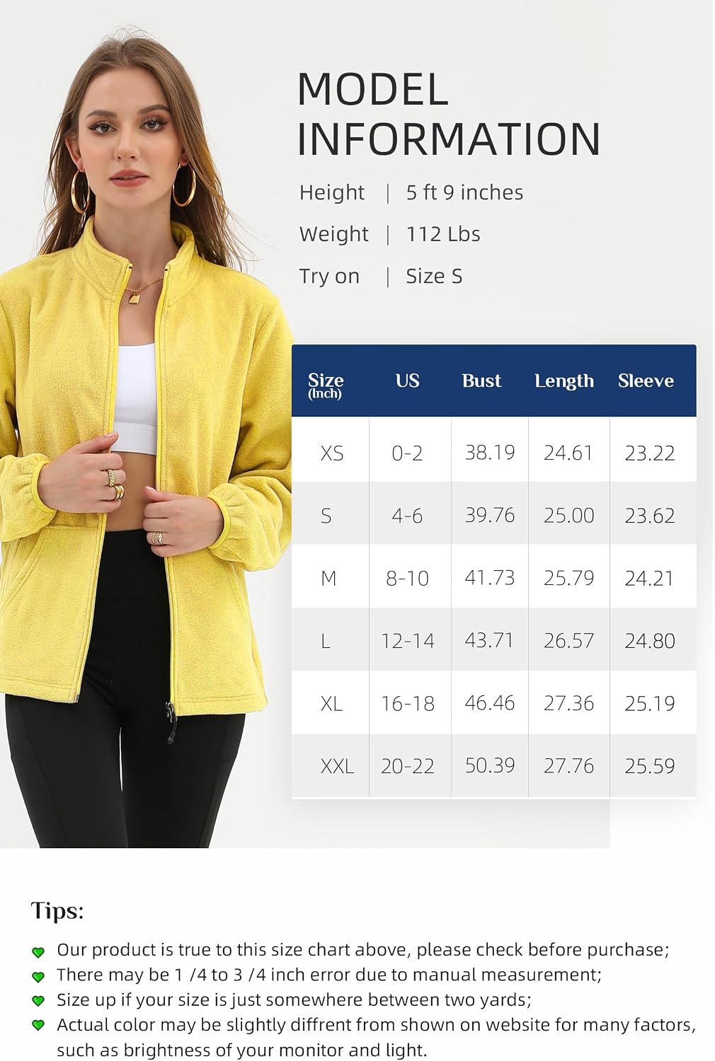 Argstar Women's Fleece Jacket 6 Pockets (XS-2XL)