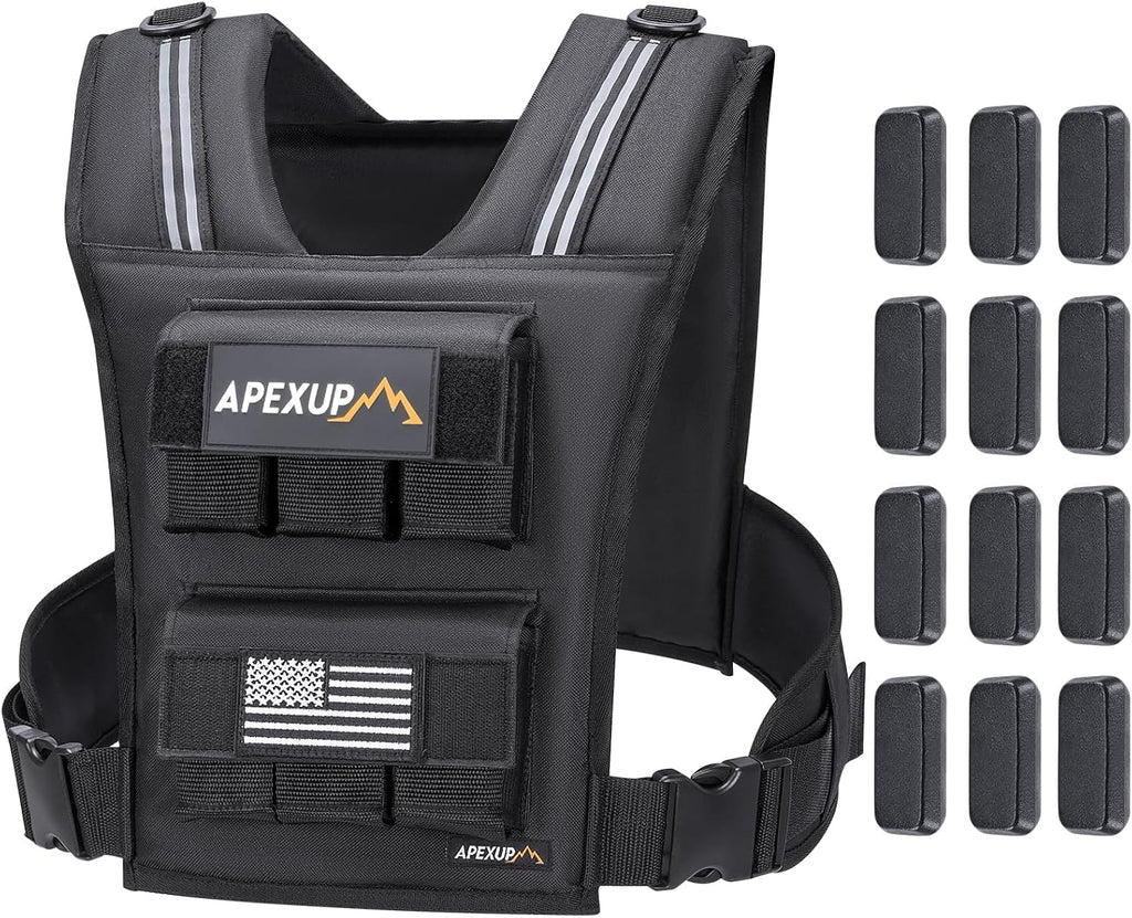 APEXUP Weighted Vest Men, Adjustable Weight Vest for Running
