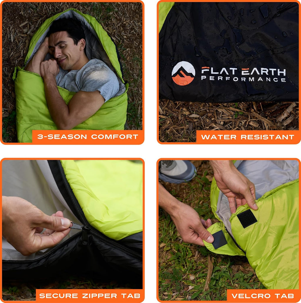 Expedition Backpacking Sleeping Bags for Adults, 32°F, Compression Sack