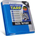 TICONN Heavy Duty Tarp Cover Waterproof, Extra Thick UV Resistant Tarpaulin