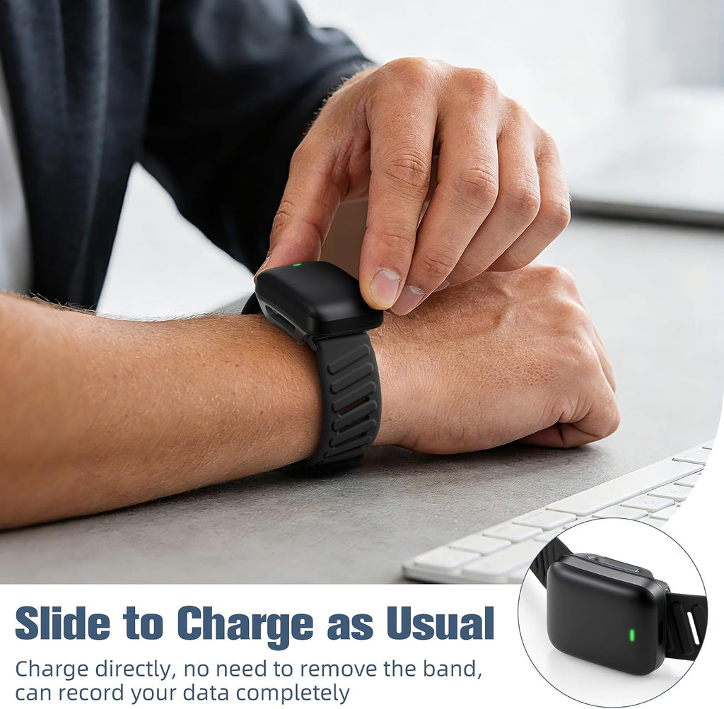 Getino Sport Band Compatible with Whoop 5.0 Bands One, Peak and Life/MG, Breathable Waterproof Silicone Adjustable Replacement Accessories Strap for Whoop Band 5.0 Fitness Activity Tracker, Black