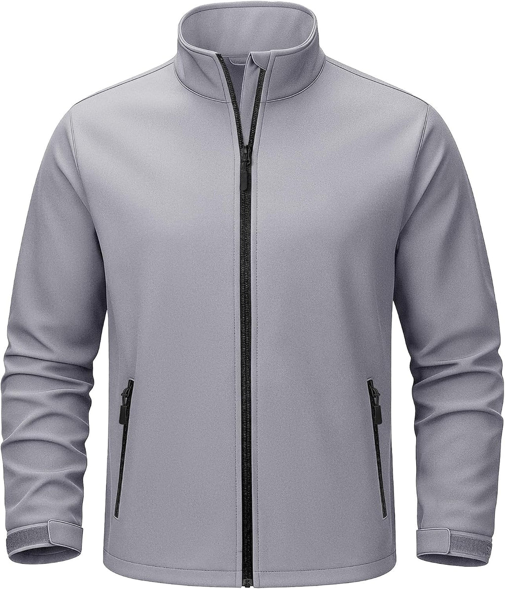 TACVASEN Men's Lightweight Softshell Waterproof Fleece Windbreaker Jacket