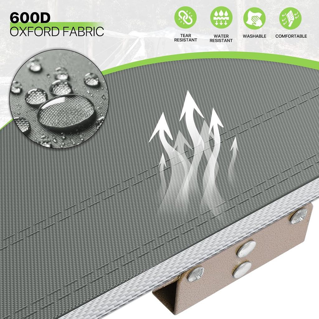 Magshion 75" Camping Cot for Adults, Folding Sleeping Cot, Lightweight Portable for Outdoor Camping with Detachable Pillow and Side Pocket for Travel Home Office Picnic, Supports 360 lbs, Gray
