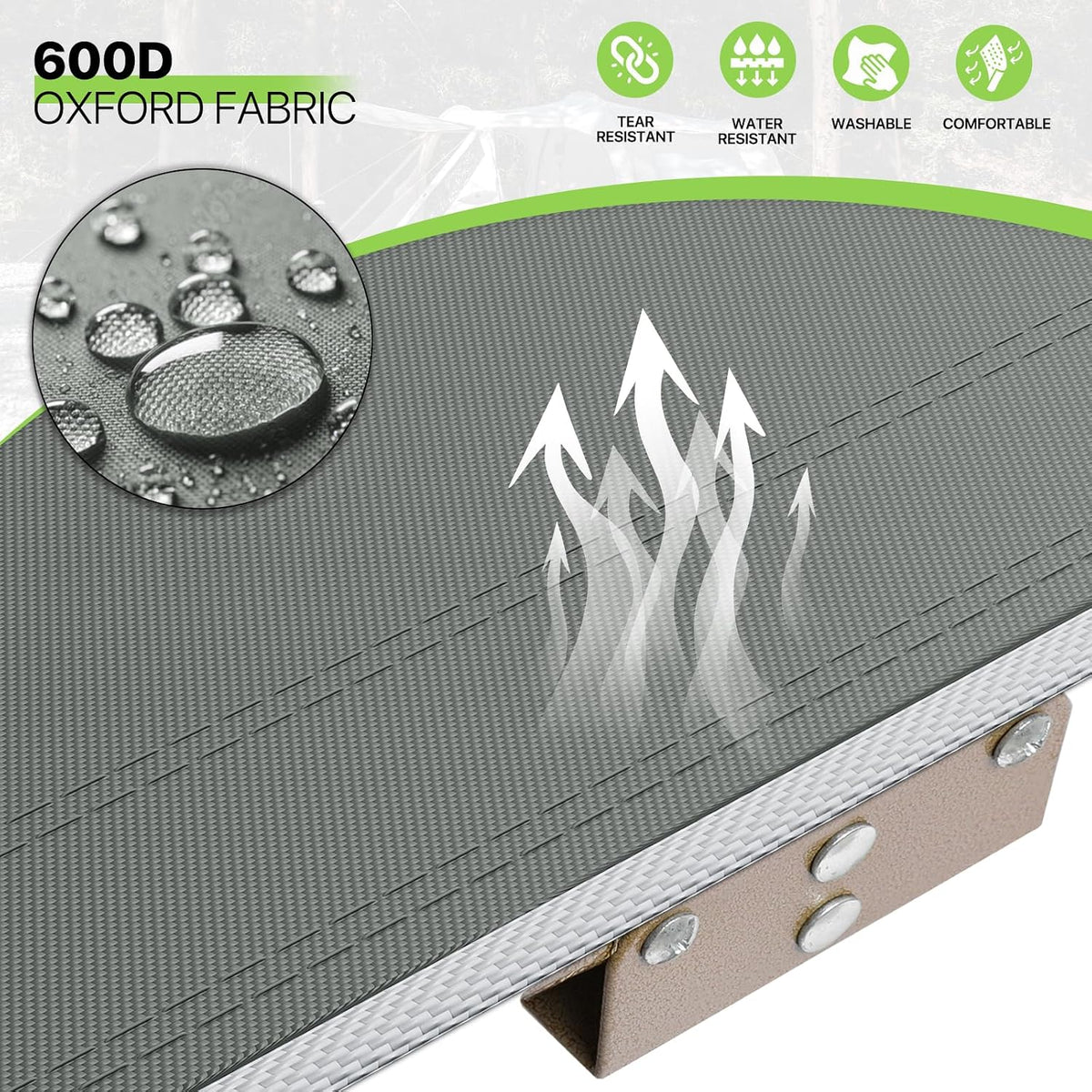 Magshion 75" Camping Cot for Adults, Folding Sleeping Cot, Lightweight Portable for Outdoor Camping with Detachable Pillow and Side Pocket for Travel Home Office Picnic, Supports 360 lbs, Gray