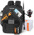 KastKing KarryAll Fishing Backpack with Rod Holder 4 Tackle Boxes, 40/26L