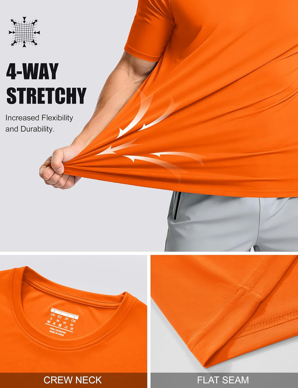MAGCOMSEN Men's Short Sleeve UPF 50+ T-Shirt Quick Dry Workout Athletic Running Swim Tops Tee Rash Guard Performance Shirts