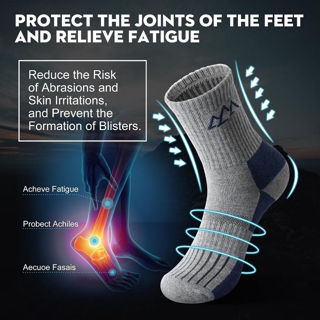 innotree Men's Merino Wool Hiking Socks 3 Pairs