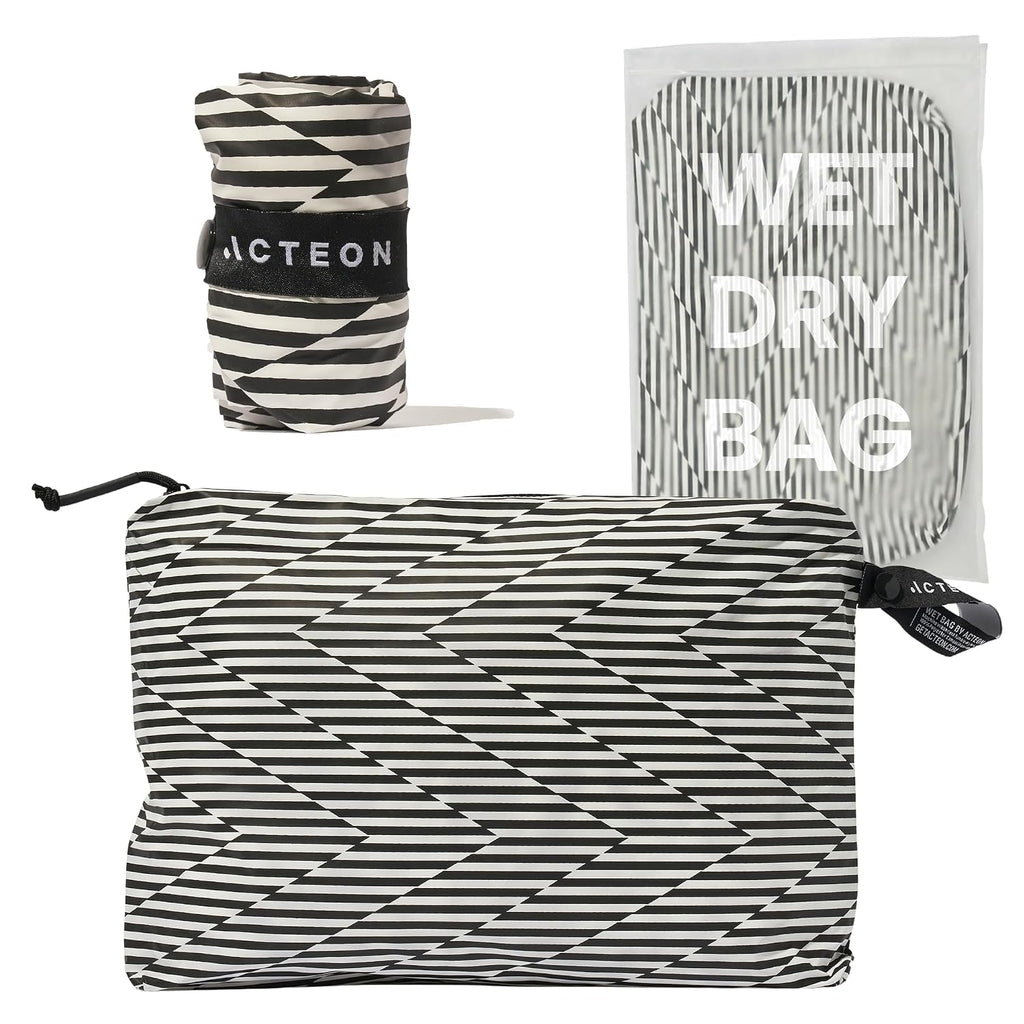 Acteon Wet Dry Bag for Gym Clothes & Swim, Water-Resistant Pouch - Zag