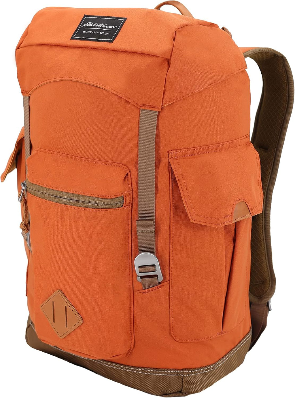 Eddie Bauer Bygone Backpack Retro Design Laptop Sleeve Travel Work Hiking Durable Nylon 25L Terracotta