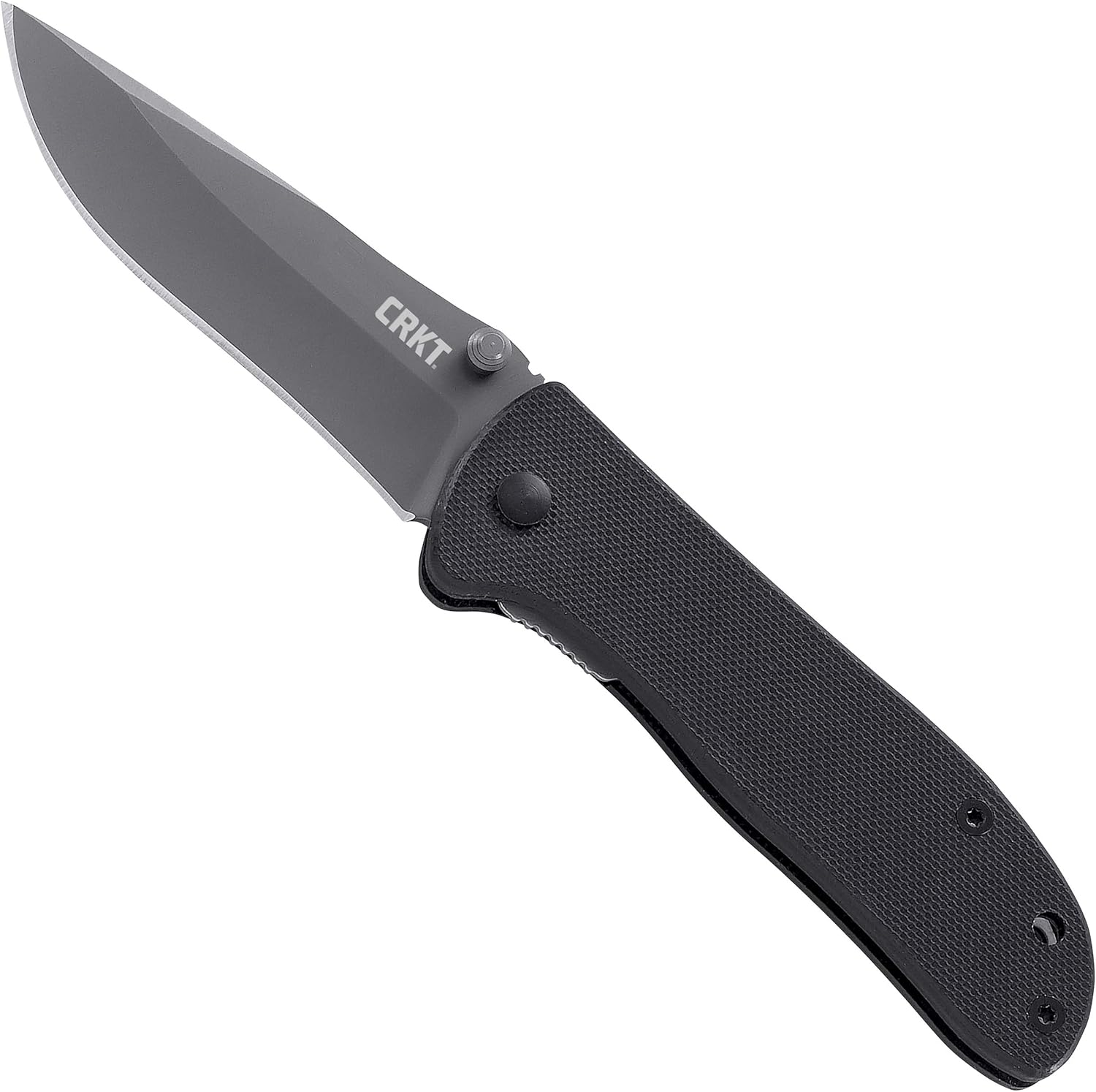 CRKT Drifter Everyday Carry EDC Pocket Folding Knife with Liner Lock: Stainless Steel Plain Edge Blade, G10 Handle, Pocket Clip, 6450K