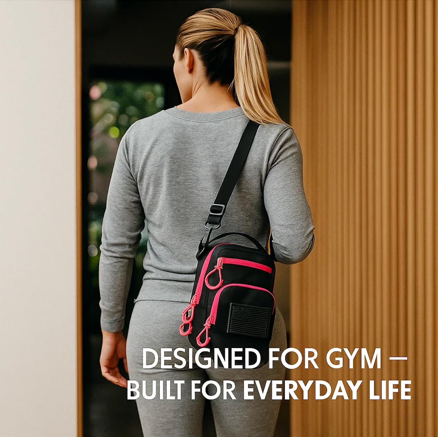 LEPHYON Magnetic Gym Bag Women, Small Gym Bag for women, Crossbody Mini Bags with Strong Magnets, USB Charging Port, Multi-Carry Design, Perfect for Workout, Best Gift for Fitness Lover