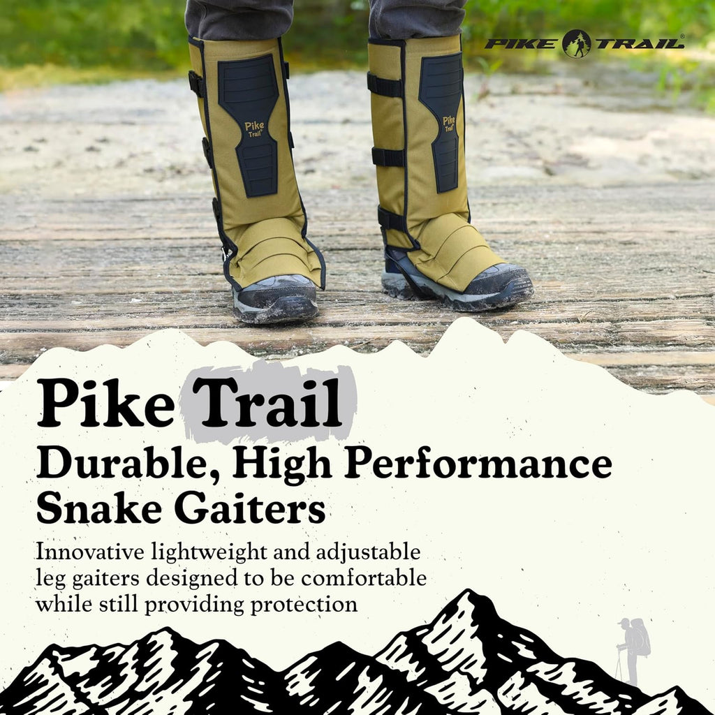 Pike Trail Snake Leg Gaiters: Protection for Hikers and Hunters - Waterproof, Bite Protective, Durable, Anti-Snake, Leg Gear