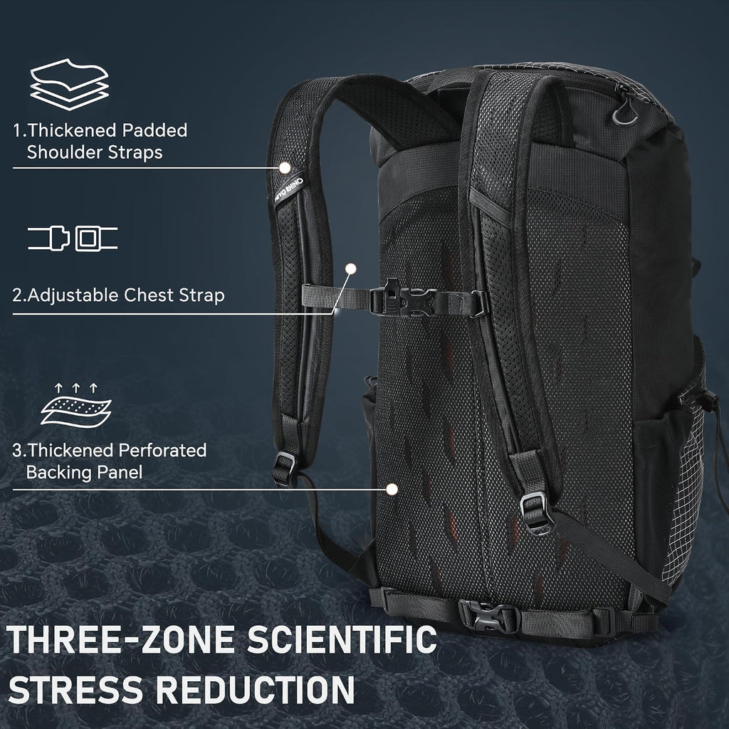 N NEVO RHINO 16L Hiking Backpack, Lightweight Daypack for Men Women